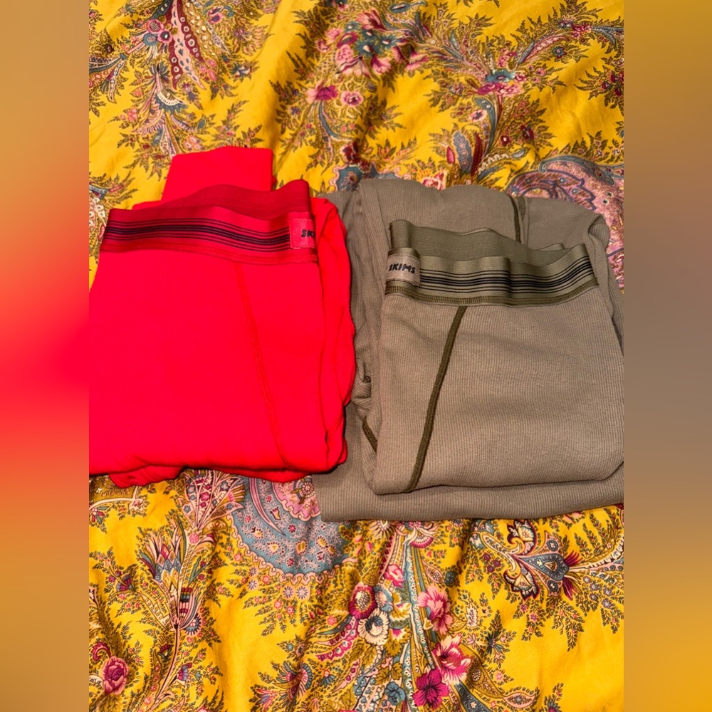 SKIMS COTTON RIB LONG SLEEVE & LEGGINGS